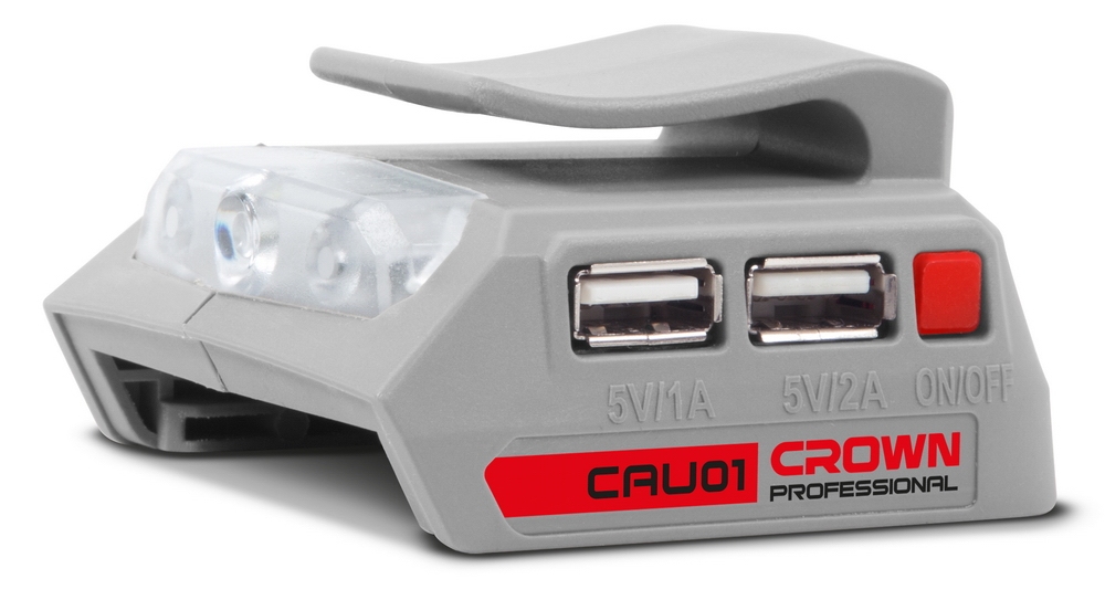 Акумуляторний USB-зарядний пристрій CROWN CAU01, 20 В
