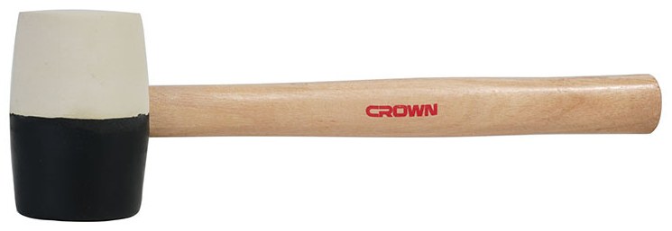 Молоток гумовий CROWN CPHHR-WHC08, 8 унц, дерев'яна ручка