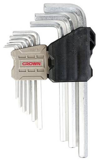 Набір шестигранних ключів CROWN CPHOK-HMBX09, 9 предметів