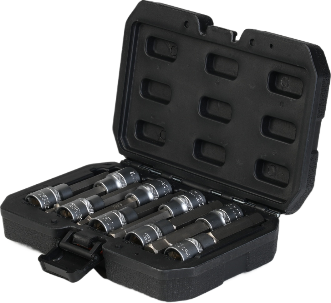 Набір біт-головок шестигранних 1/2" CROWN CPHSW-BHXA9, 9 шт.
