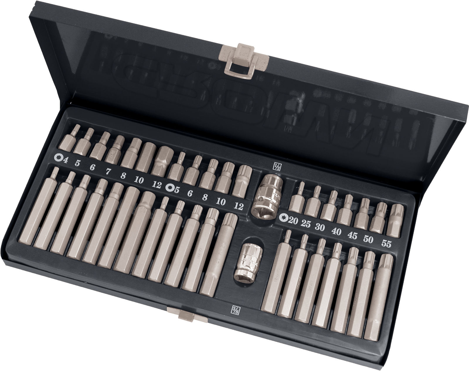 Screwdriver bit set CROWN CPHSW-BSXA40, 40 pcs., S2