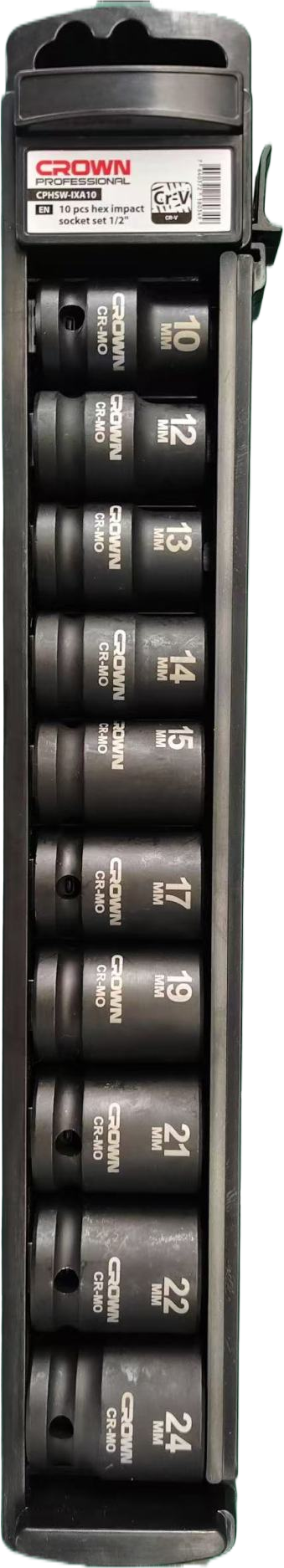 Набір ударних подовжених головок CROWN CPHSW-IXB10, 1/2", 10 шт