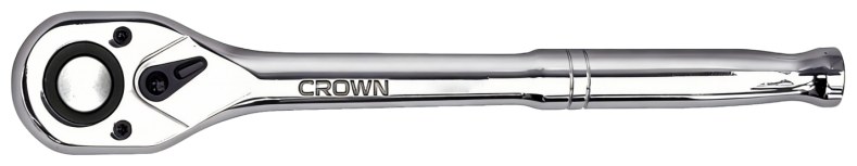 Ключ тріскачковий з гладкою рукояткою CROWN CPHSW-RHI14, 1/4", 90T
