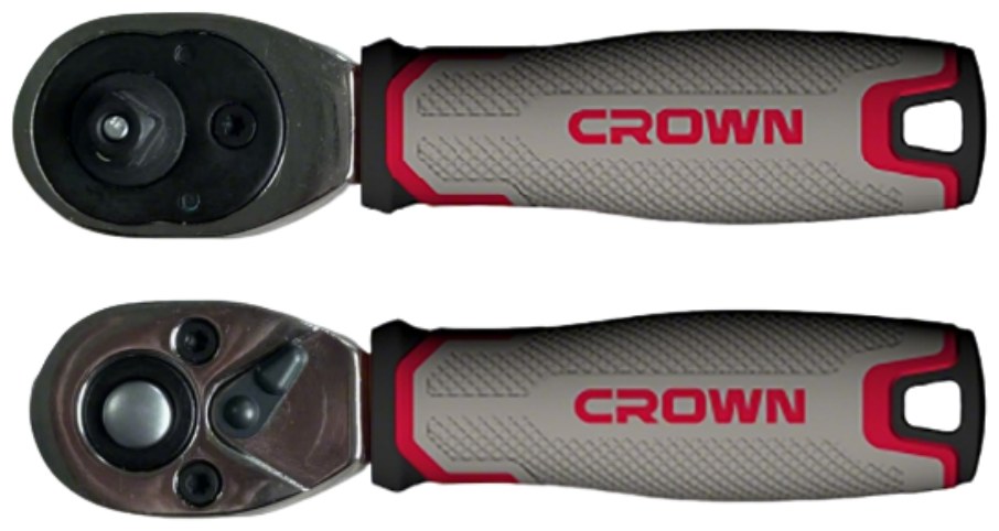 Ключ тріскачковий з короткою рукояткою CROWN CPHSW-RHL14, 1/4", 72T