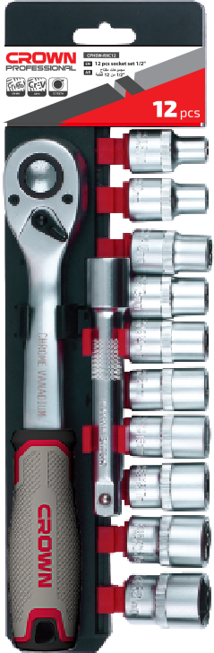 Набір торцевих головок CROWN CPHSW-RXC12, 12 шт, 1/2"