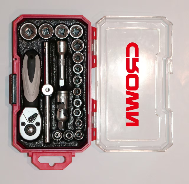 Набір торцевих головок CROWN CPHSW-XI19, 19 шт, 1/4"