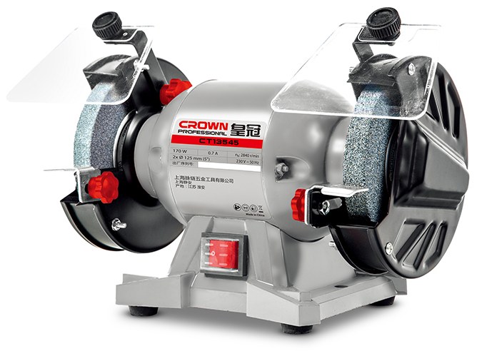 Точильный станок CROWN CT13545L, 170 Вт, 125 мм