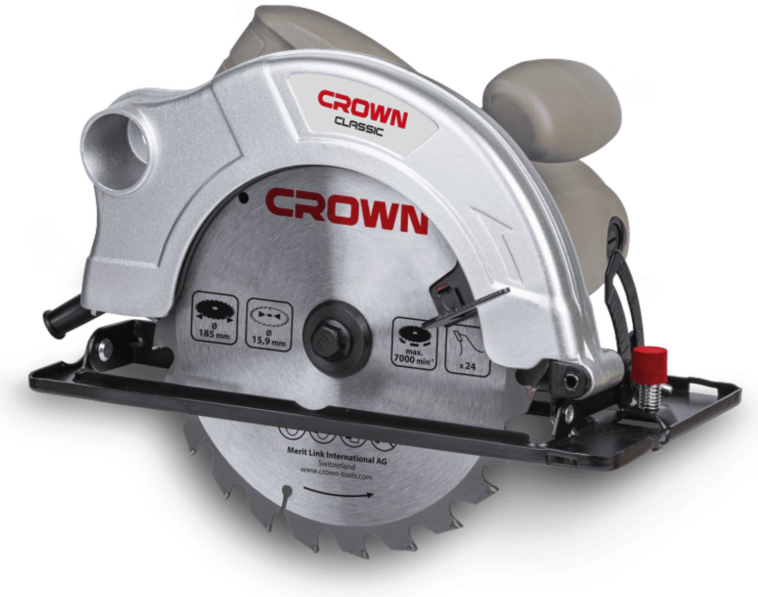 Циркулярна пила CROWN CT15074-185, 1200 Вт, 185 мм