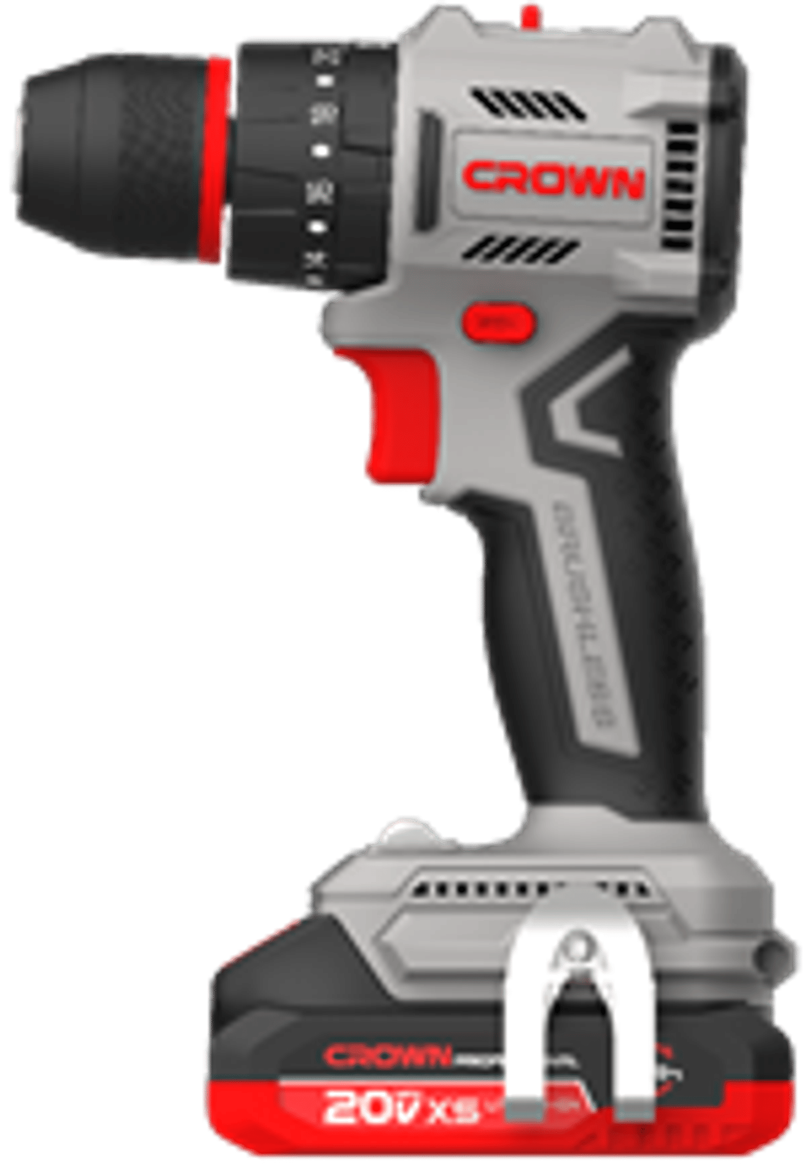 Акумуляторний ударний дриль-шуруповерт CROWN CT21145XMS, 20 В, 50 Н·м