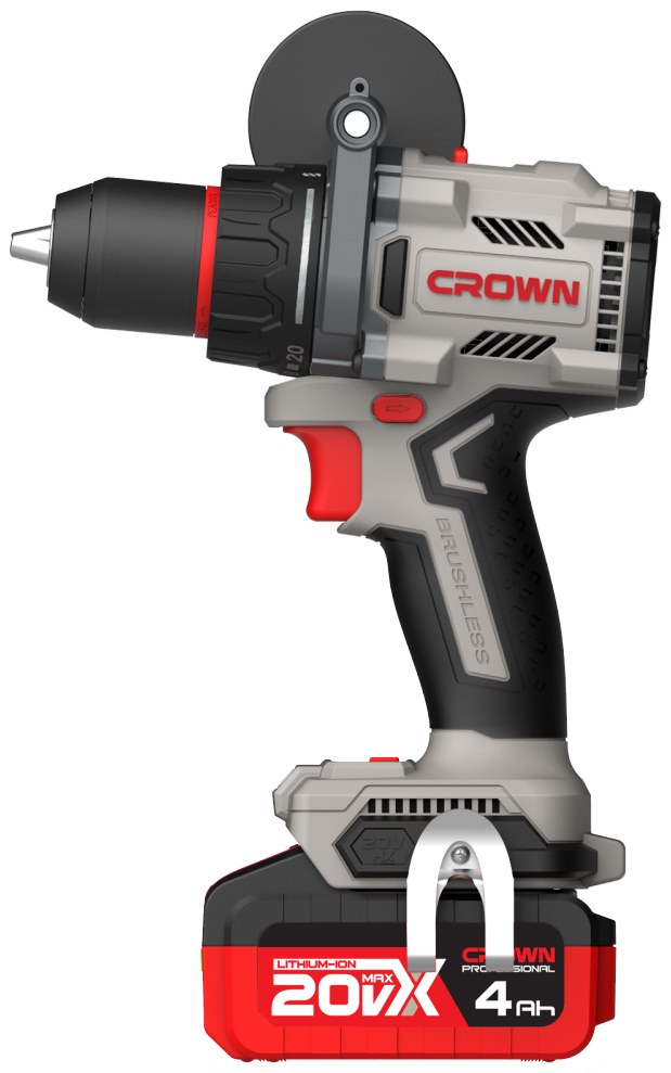 Аккумуляторная дрель-шуруповёрт CROWN CT21152HMX-4 BMC, 20 В, 4 А·ч, 160 Н·м