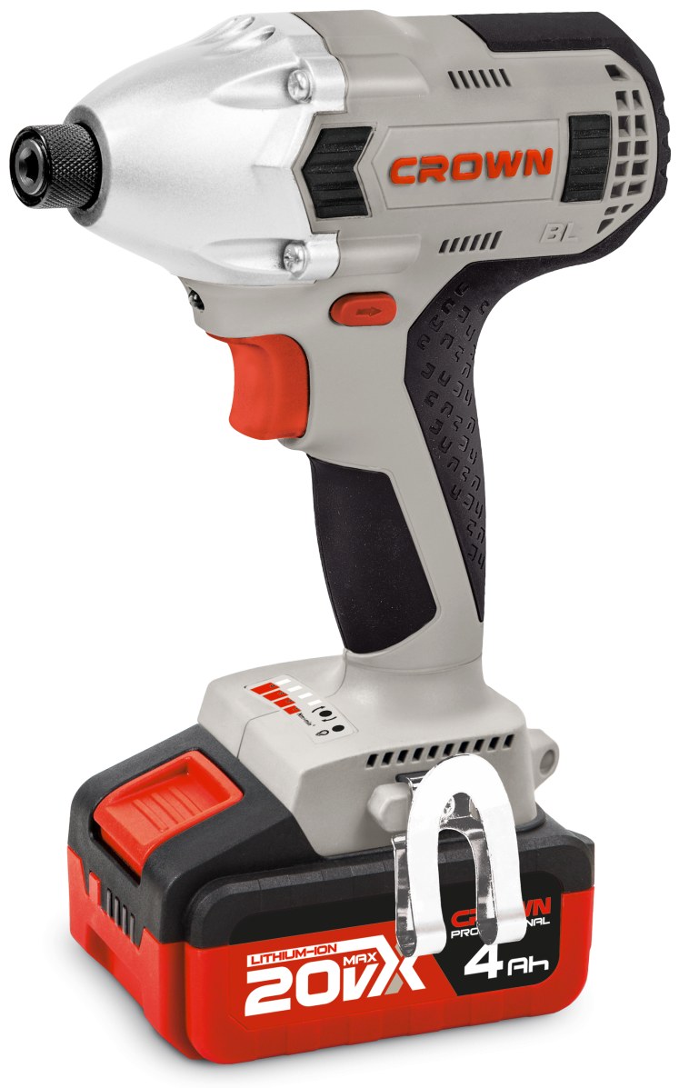 Акумуляторний ударний гайковерт CROWN CT22021HX, 20 В, 4.0 А·год, 320 Н·м