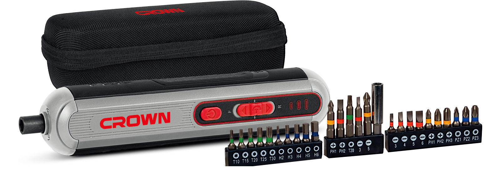 Cordless screwdriver CROWN CT22053-TB, 3.6 V, 5 Nm