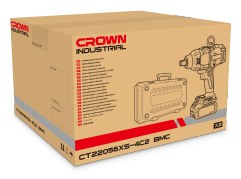 Акумуляторний ударний гайковерт CROWN CT22056XS-4SC2 BMC-1, 1 АКБ + зарядний