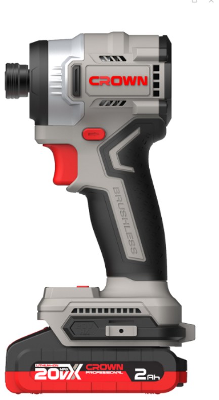 Акумуляторний ударний гвинтоверт CROWN CT22087HX, 20 В