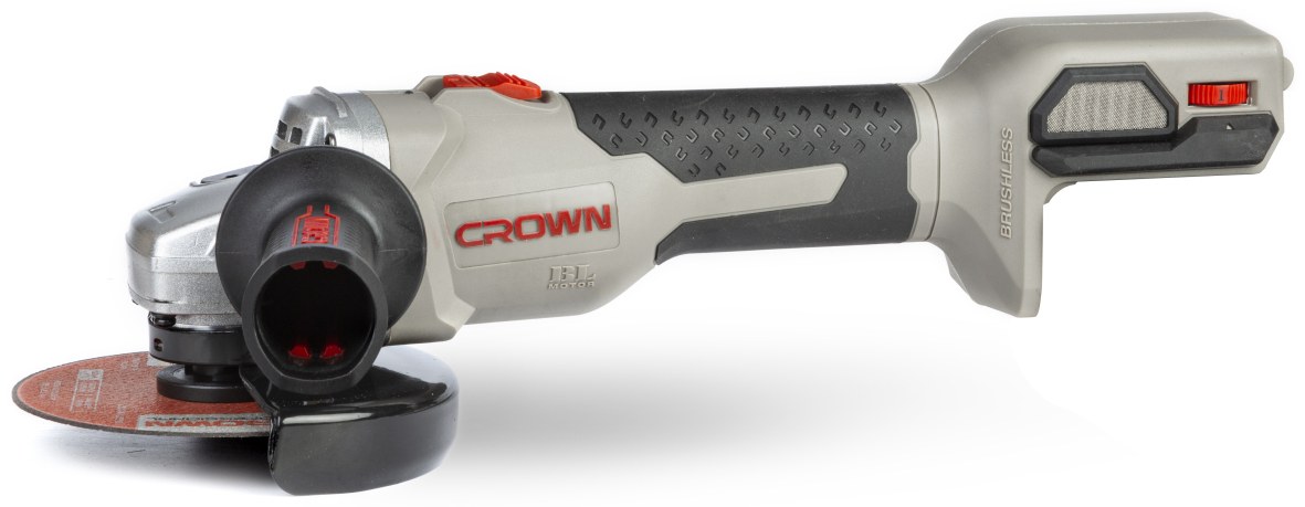 Акумуляторна кутова шліфувальна машина CROWN CT23008-125HX-4 BMC, безщіткова, 125 мм