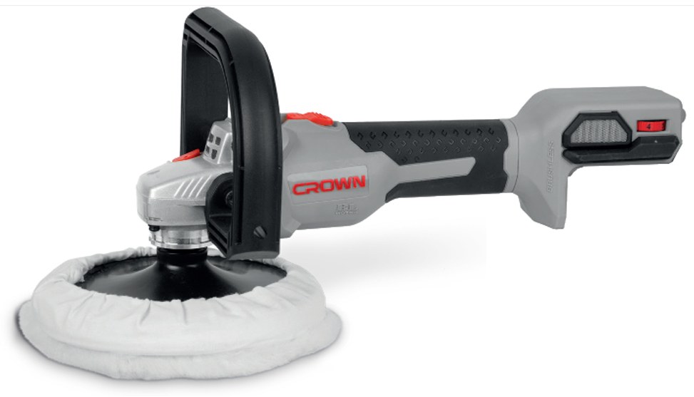 Полірувальна машина CROWN CT23018HX, 20 В, 4 А·год, 180 мм