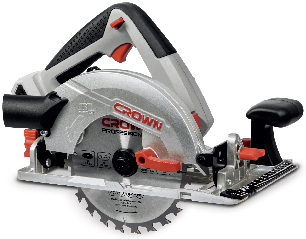 Акумуляторна дискова пила CROWN CT25002-165HX-4 BMC, безщіткова, 165 мм