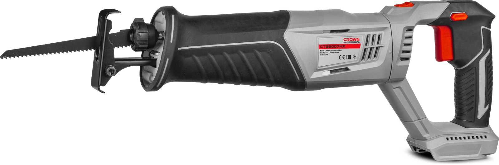 Акумуляторна шабельна пилка CROWN CT25007HX, 20 В, 4.0 А·год, 26 мм