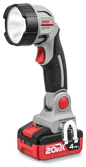 Акумуляторний ліхтар-прожектор CROWN CT26008HX-2S, 20 В