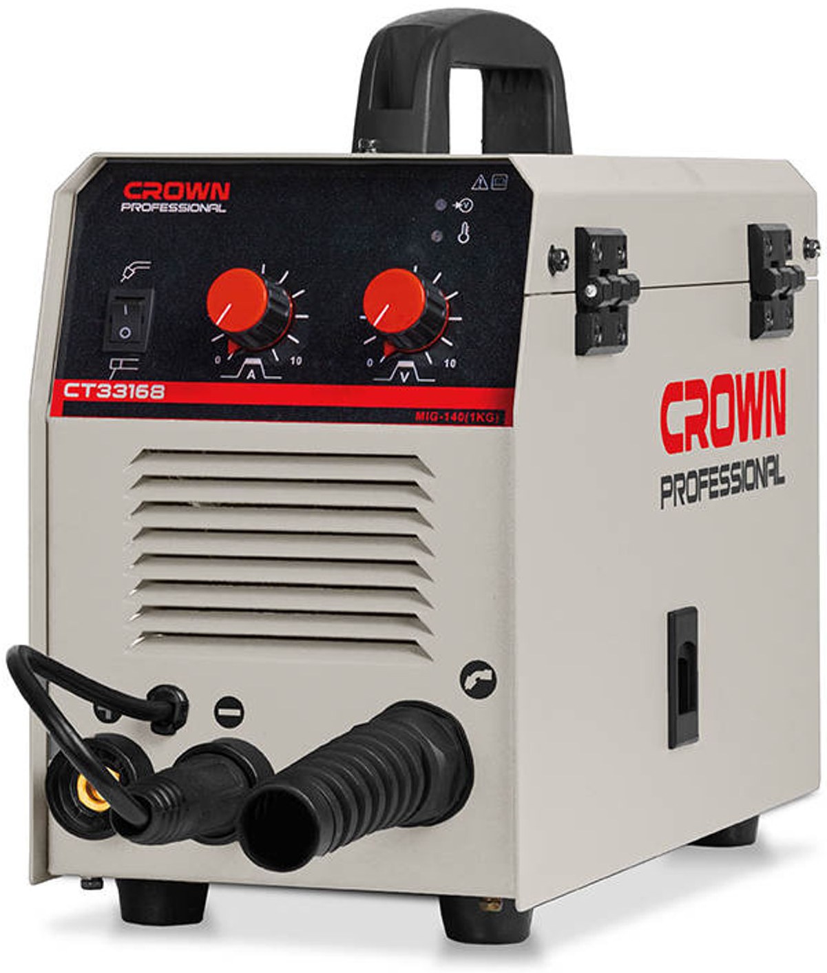 Зварювальний напівавтомат інверторний CROWN CT33168, MIG, DC