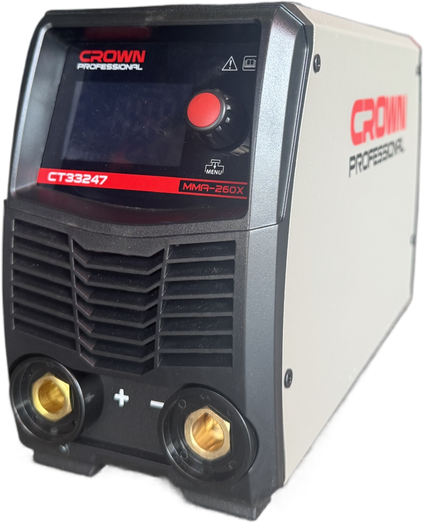 Зварювальний інвертор CROWN CT33247, MMA, великий дисплей