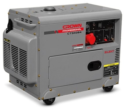 Дизельний генератор CROWN CT34084, 5 кВт, 5.5 кВт, 400 В