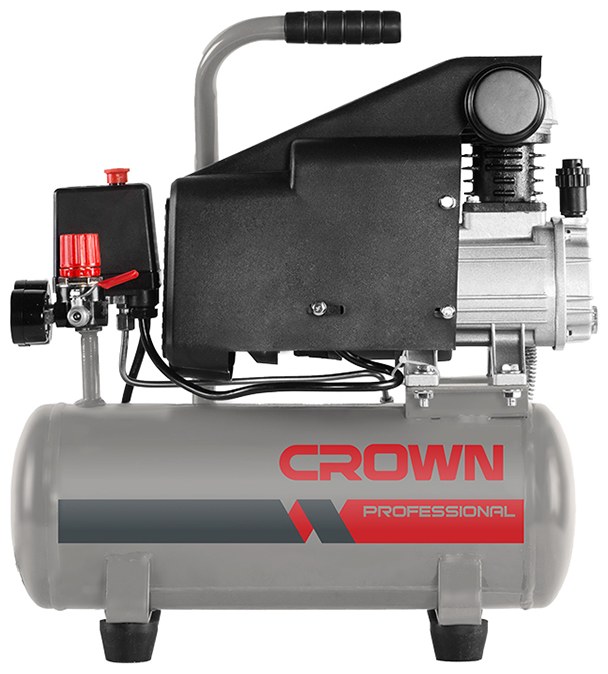 Прямоприводний повітряний компресор CROWN CT36046, 80 л/хв, бак 9 л