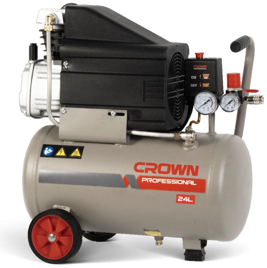 Масляний повітряний компресор CROWN CT36084, 1865 кВт, 185 л/хв, бак 24 л