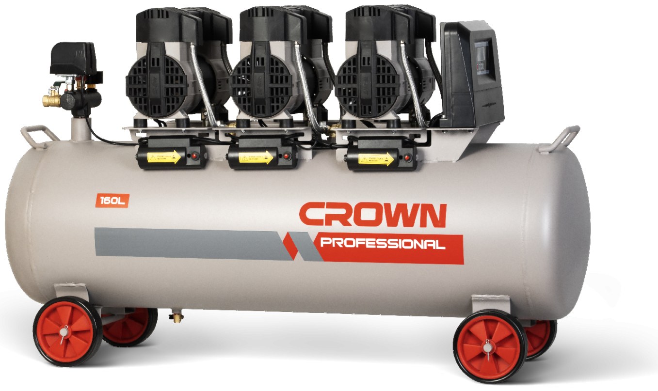 Компресор повітряний безоливний CROWN CT36154(AL2-1500A-30160)