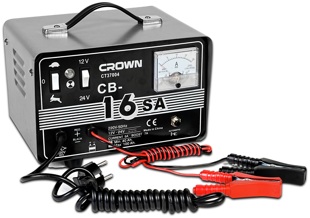 Зарядний пристрій для акумуляторів CROWN CT37004, 24 В
