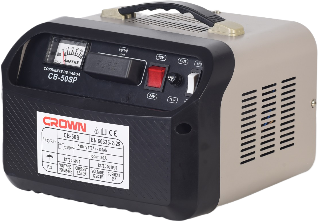 Зарядний пристрій CROWN CT37047, 12/24 В, 25 А