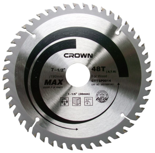 Диск пиляльний по дереву TCT CROWN CTTSP0008, 230 мм, посадка 30 мм, 30 зубів
