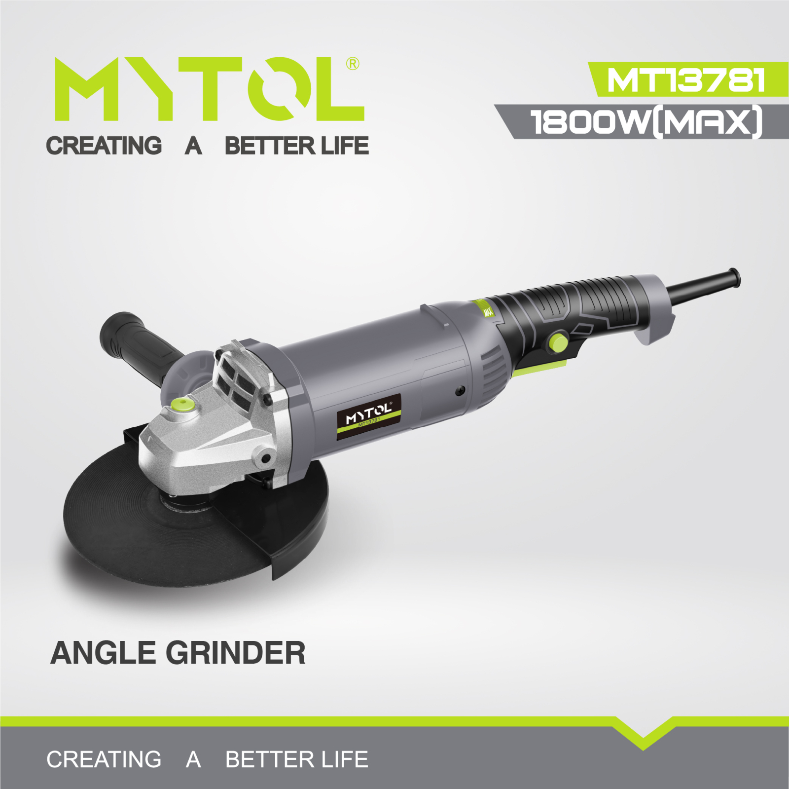 Кутова шліфмашина з довгою ручкою MYTOL MT13781, 1200 Вт